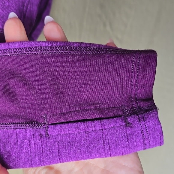 Reebok Cold Weather Compression Fitted Jacket purple 1/4 zip XS violet space dye - Picture 3 of 10